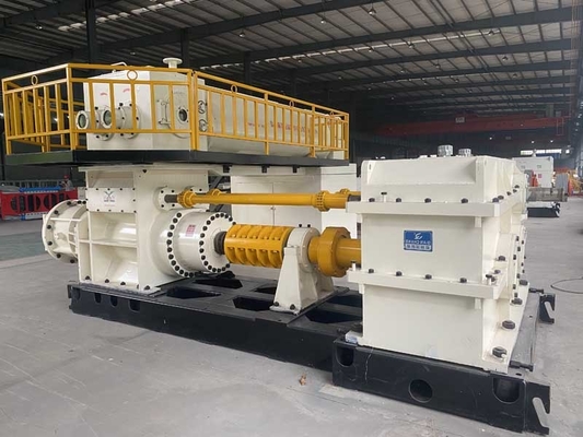 دستگاه اکسترودر خلاء فولاد کربنی EV60A Clay Brick Forming Tooth Mixing Machine
