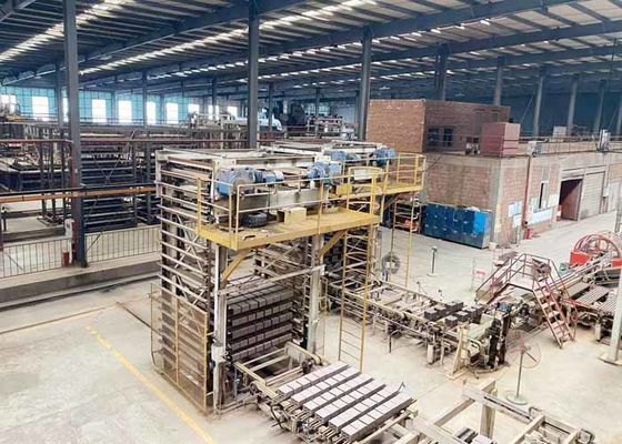 خط تولید اتوماتیک تونل کوره برای ساخت بلوک های خالی خاکستری با خشک کن تونل و ظرفیت های بزرگ 800 تن / روز