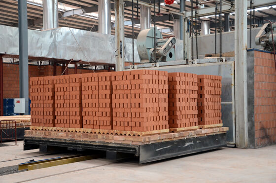 کوره تونلی آجر رسی تمام اتوماتیک BBT با پخت سوخت گاز زغال سنگ و اندازه 4.6 متر برای تولید آجر کارآمد