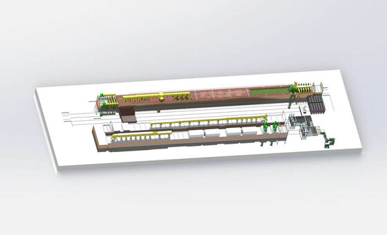 100 تا 1200 تن/روز خط تولید آجر خاکستری کاملا اتوماتیک با خشک کن تونل و کوره تونل برای ساخت آجر خاکستری