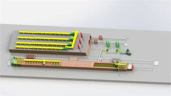 100 تا 1200 تن/روز خط تولید آجر خاکستری کاملا اتوماتیک با خشک کن تونل و کوره تونل برای ساخت آجر خاکستری