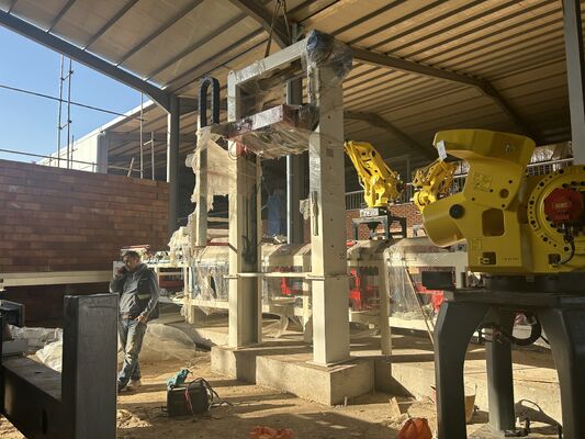 سیستم تخلیه و بسته بندی آجر پخته بدون پالت تمام اتوماتیک BBT